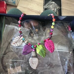 Colorful Leaf Necklace
